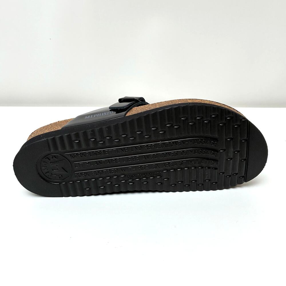 NIB Mephisto Women's Helen Black Patent Leather Slip On Sandal - EU37; US 7M - Picture 13 of 15